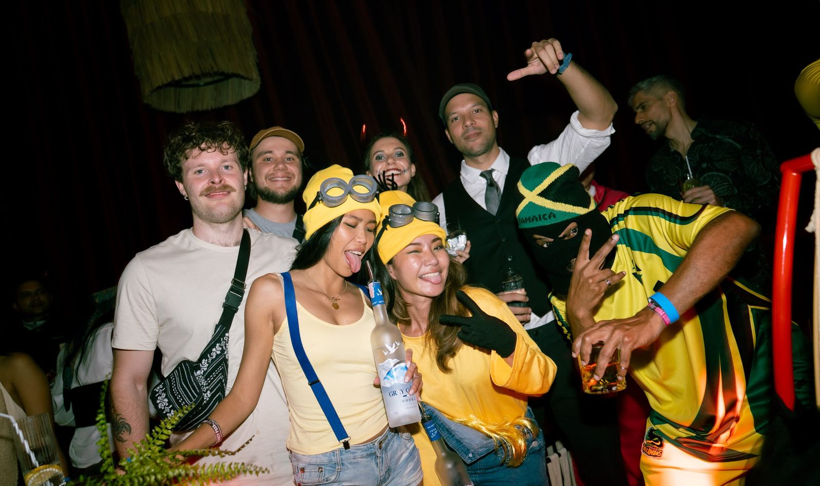 Solo guests connecting with the Halloween group